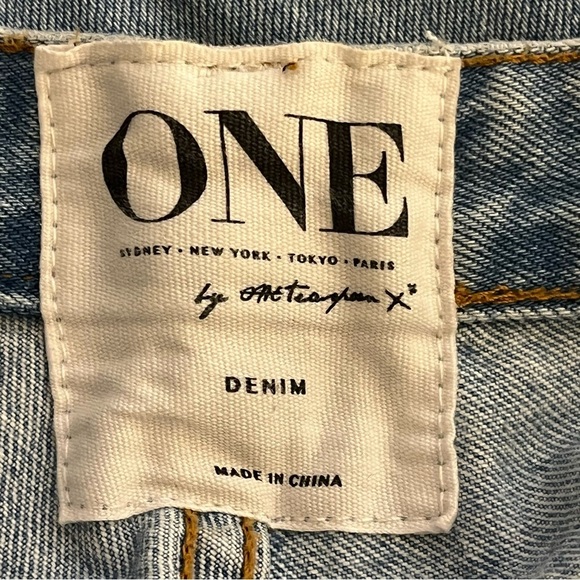 One Teaspoon | Trashed Free Birds denim jeans crop ankle Women size 28 low waist - Picture 9 of 13